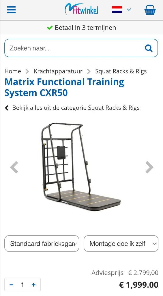 Matrix Functional Training System CXR50, Ophalen, Nieuw, Hometrainer, Benen