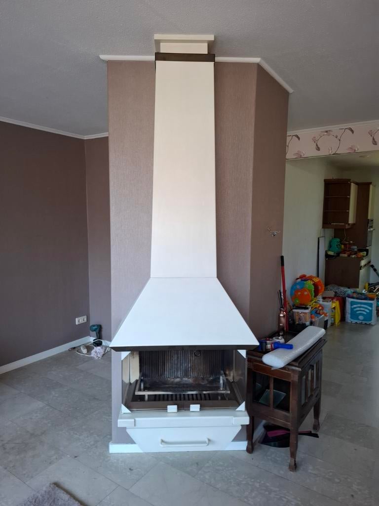 Mooie openhaard, Ophalen, Gebruikt, Hangende haard, Houthaard