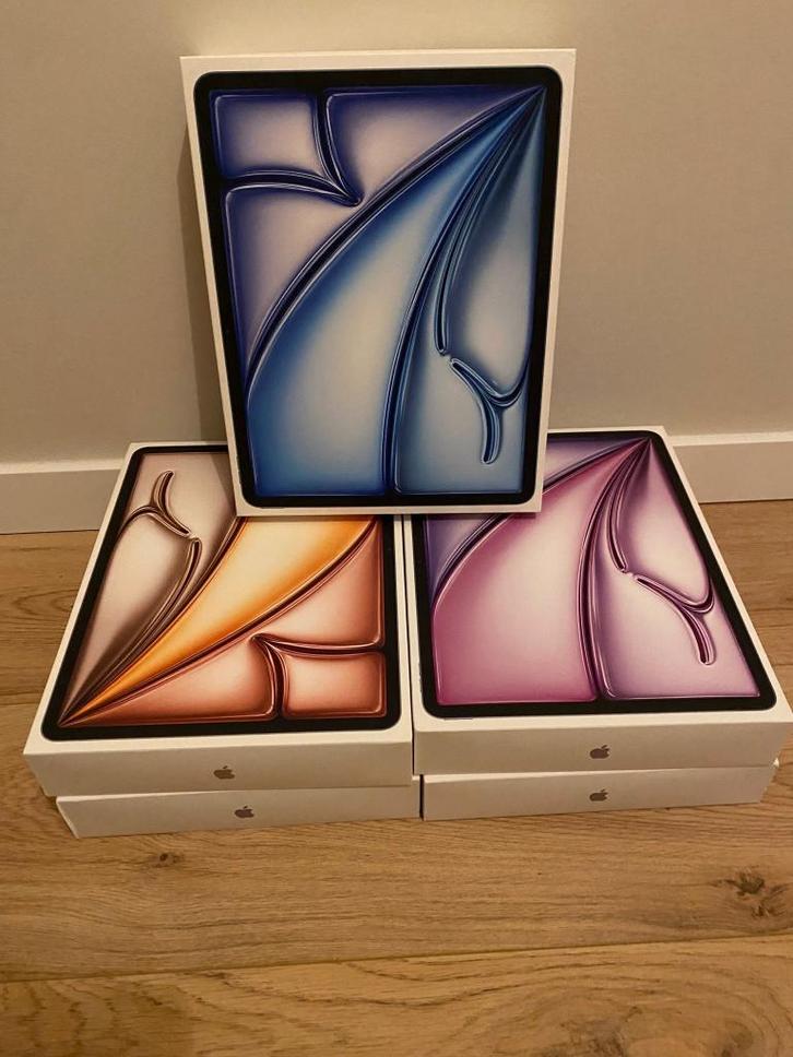 Nieuwe iPad Air 2024 m2 wifi + cellulair 1tb geseald, Computers en Software, Apple iPads, Nieuw, Apple iPad Air, Wi-Fi en Mobiel internet