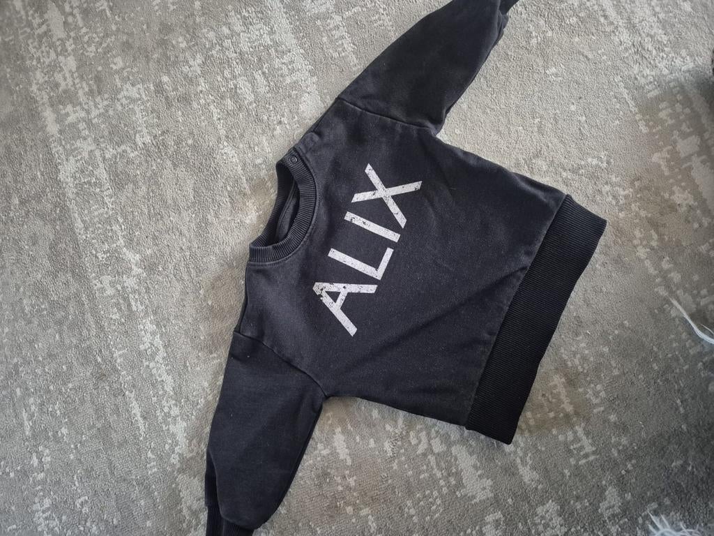 Alix zwarte sweater maat 74/80, Kinderen en Baby's, Babykleding | Maat 80, Gebruikt, Ophalen of Verzenden, Alix, Truitje of Vestje