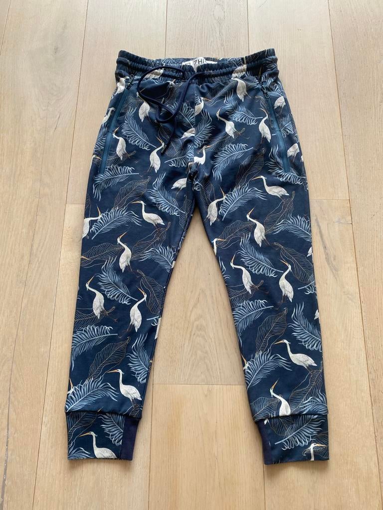Zhrill broek vogels L, Kleding | Dames, Blauw, Maat 42/44 (L), Ophalen of Verzenden, Zo goed als nieuw