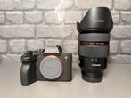 Sony A7 IV Samyang 24-70 F2.8 FE 2x Originele Accu Cage Bon, Spiegelreflex, Ophalen of Verzenden, Zo goed als nieuw, Overige Merken