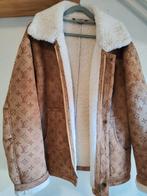 Luis Vuitton shearling Embossed monogram leather jacket HJL6, Ophalen of Verzenden, Maat 52/54 (L)