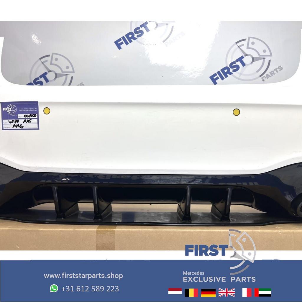 W177 A45s ACHTERBUMPER A KLASSE 2023 A45 S AMG WIT AERO PERF, Gebruikt, -, Ophalen of Verzenden, Achter