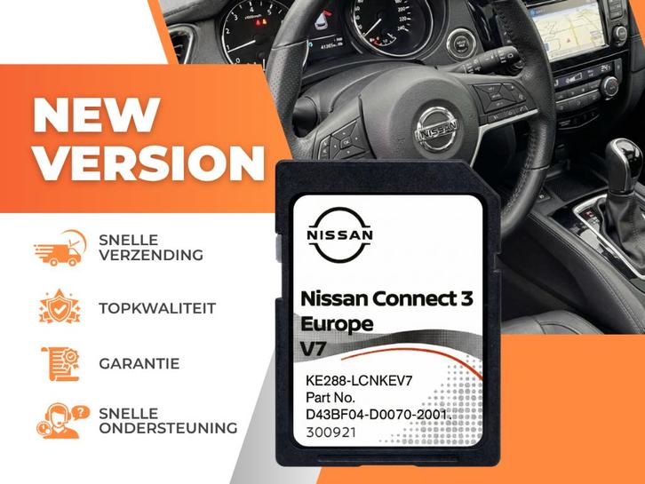 Nissan Connect 3 ✅ V7 SD-kaart Navigatie 2024-2025 EU, Computers en Software, Navigatiesoftware, Nieuw, Landkaarten, Heel Europa