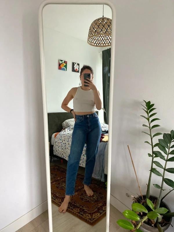 Staande spiegel met kledinghaken - multifunctioneel design, Ophalen, Minder dan 50 cm, Zo goed als nieuw, 150 tot 200 cm