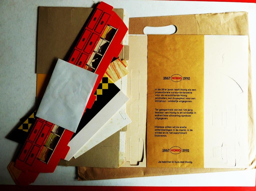 Honig 1867-1992 Bouwplaat authentieke winkeltje, Ophalen of Verzenden, Nieuw, Reclamebord