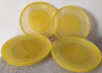 Gele ontbijtbordjes / gebaksbordjes: Pasari Indonesia, Huis en Inrichting, Ophalen of Verzenden, Glas, Overige stijlen, Bord(en)