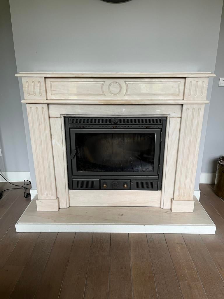 Schouw marmer natuursteen, Ophalen, Gebruikt, Inbouwhaard, Overige soorten