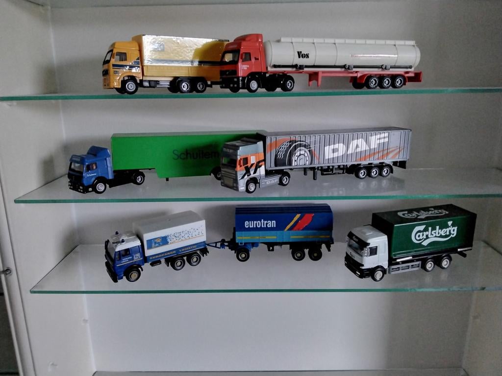 Verzameling van 6 gedetailleerde vrachtwagenmodellen, Ophalen of Verzenden, Groter dan 1:32, Truck, Overige merken
