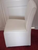 8 Eetkamerstoelen in lederlook - Rookvrij & huisdiervrij, Huis en Inrichting, Ophalen, Overige materialen, Wit, Zo goed als nieuw