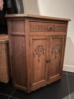 Antieke houten hoekkast met lade en deuren, Huis en Inrichting, Kasten | Overige, Ophalen, Gebruikt