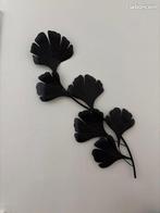 Metalen Bladeren | Wanddecoratie | Zwart, Huis en Inrichting, Ophalen, Zo goed als nieuw