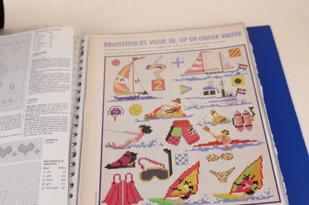 Grote map handwerk patronen borduren & breien, Ophalen of Verzenden, Gebruikt, Handborduren, Patroon