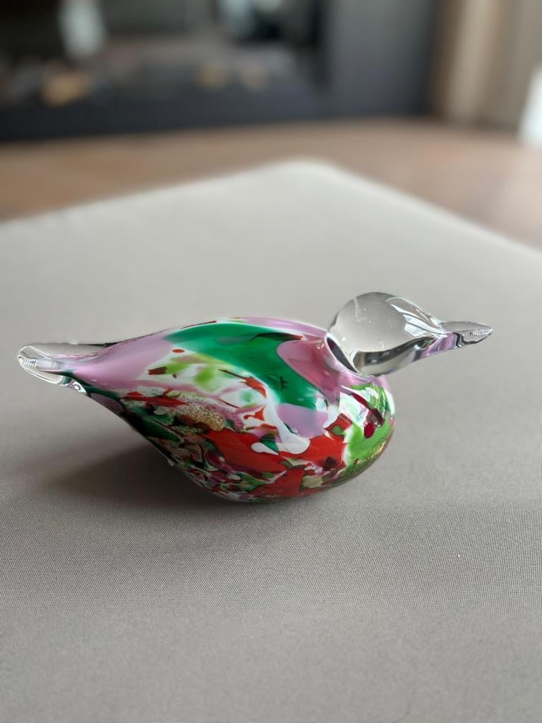 Glazen decoratie eend, Ophalen, Overige kleuren, Glas, 75 cm of meer
