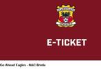 2 kaarten - vak 6 -  Go Ahead Eagles - NAC - 15 maart, Tickets en Kaartjes, Twee personen, Cadeaubon