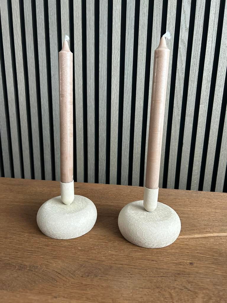 Countryfield Kaarsen houders  met kaarsen, Huis en Inrichting, Woonaccessoires | Kandelaars en Kaarsen, Overige materialen, Beige