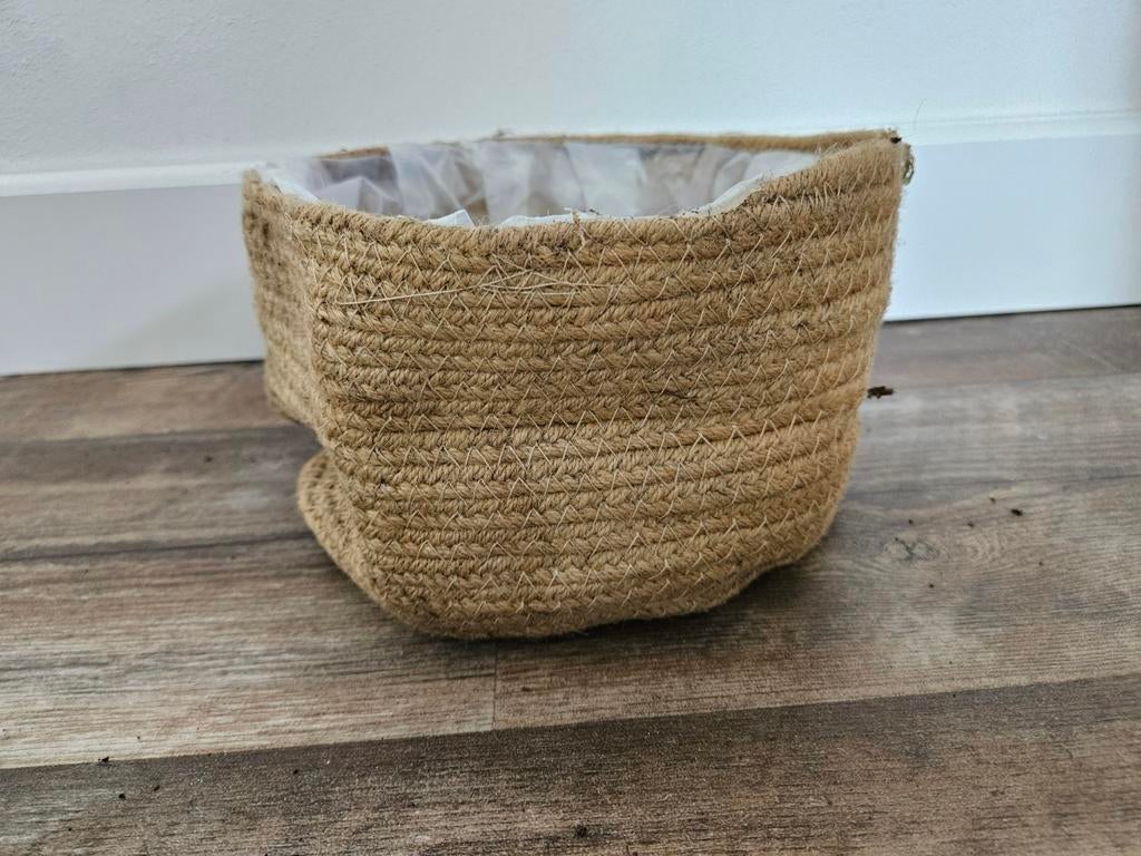 Strooien plantenmand D25H14, Ophalen, Gebruikt, Minder dan 30 cm, Minder dan 60 cm