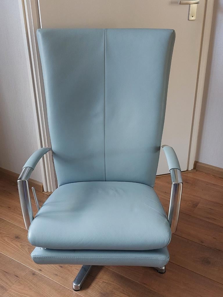 Relaxfauteuil., Huis en Inrichting, Stoelen, Ophalen, Gebruikt, Blauw, Eén