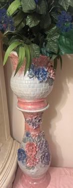 Barok bloempot zuil met extra bloempot, Ophalen, Gebruikt