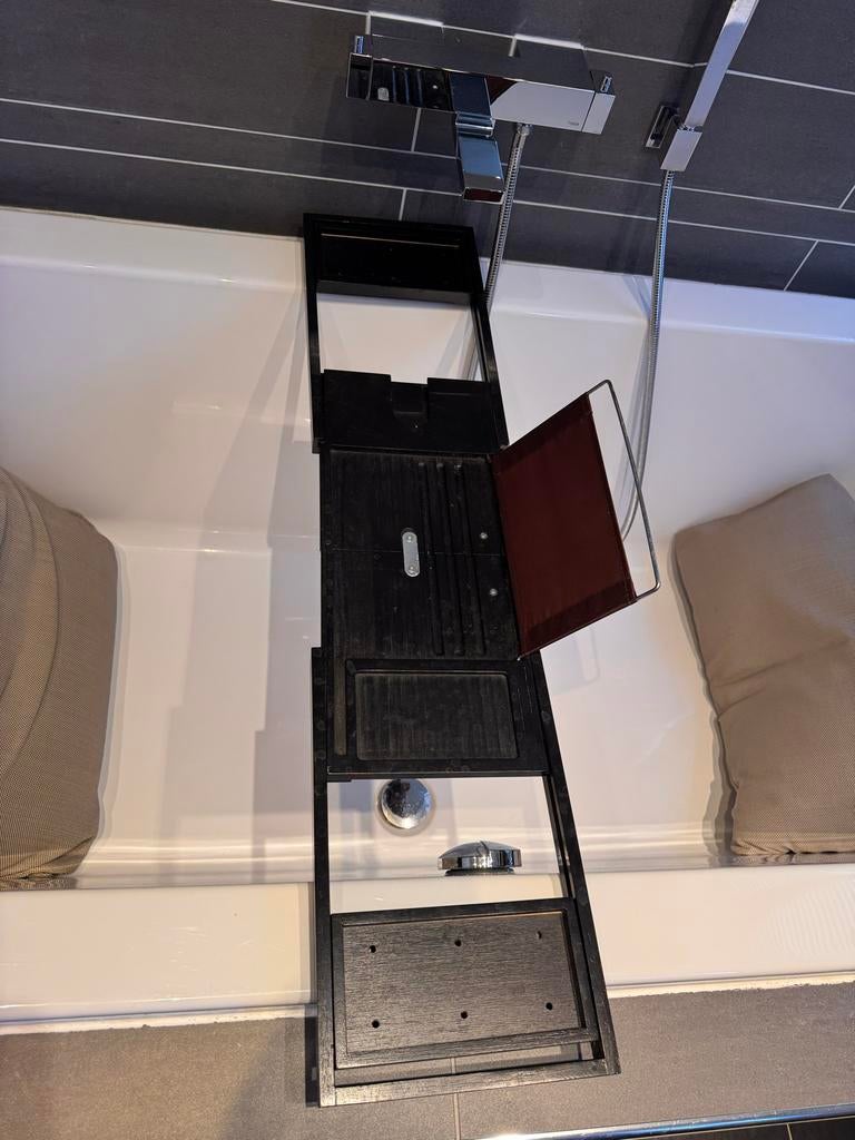 Uitschuifbare Badplank met boekstandaard, Huis en Inrichting, Badkamer | Badtextiel en Accessoires, Zo goed als nieuw, Overige typen