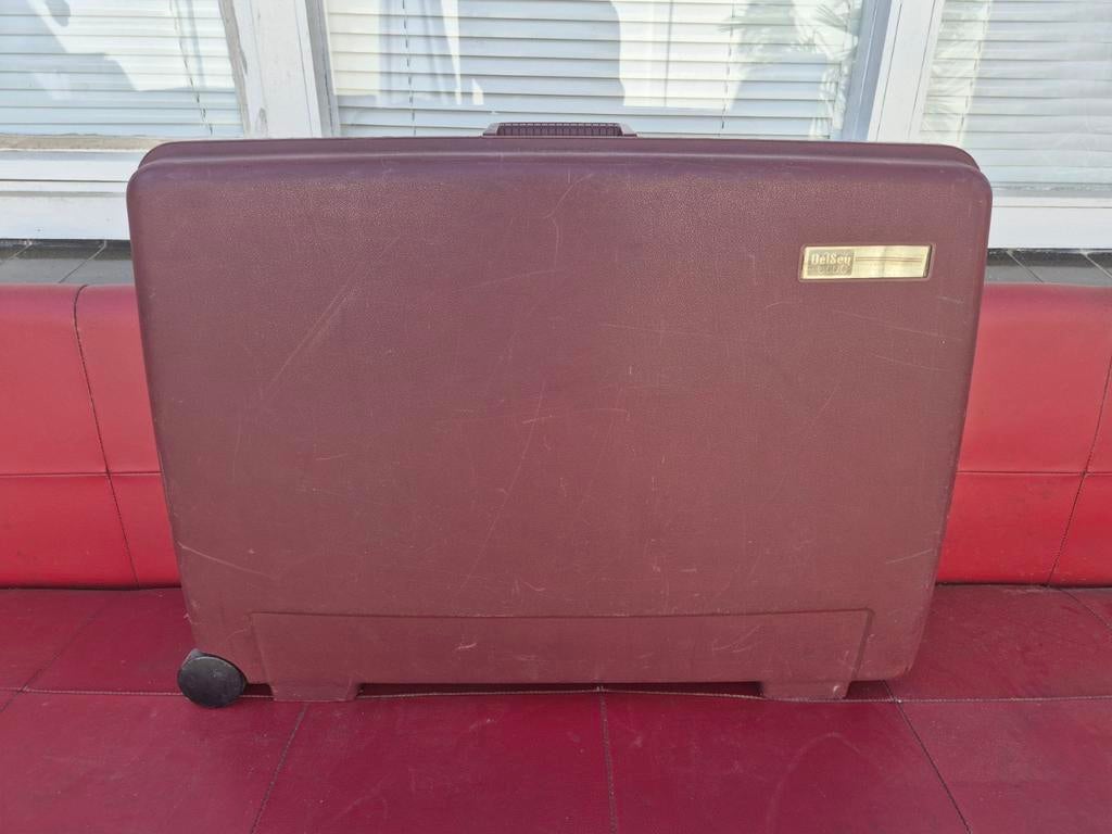 Vintage Koffer - Bruin, Hard Kunststof, Gebruikt, Hard kunststof, Ophalen of Verzenden, 35 tot 45 cm