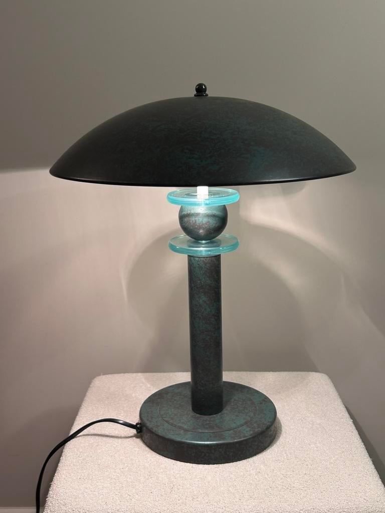 Iconische Memphis stijl tafellamp (postmodern pareltje!), Ophalen of Verzenden, Zo goed als nieuw, Memphis, Metaal