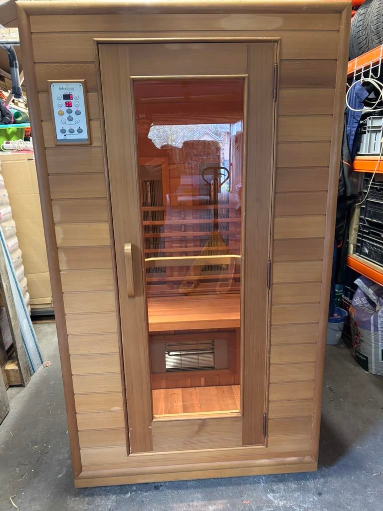 Infrarood 2 pers. sauna., Sport en Fitness, Sauna, Ophalen, Gebruikt, Complete sauna