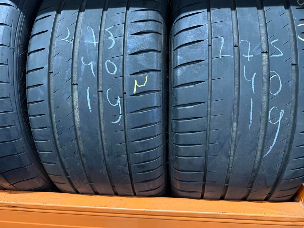 2x 275 40 19 Michelin Pilot Sport 4 5MM~, Auto-onderdelen, Banden en Velgen, 19 inch, Gebruikt, 275 mm, Ophalen of Verzenden