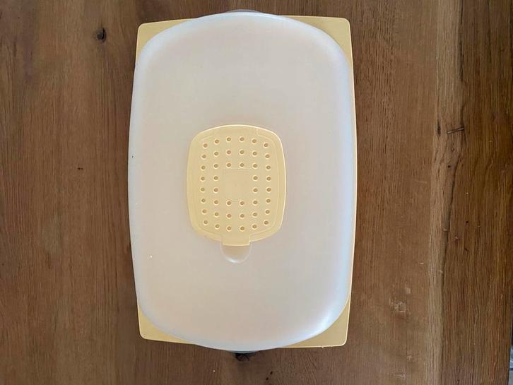 Tupperware Magnetron Stomer - Geel/Transparant, Huis en Inrichting, Keuken | Tupperware, Gebruikt, Overige typen, Geel, Ophalen of Verzenden