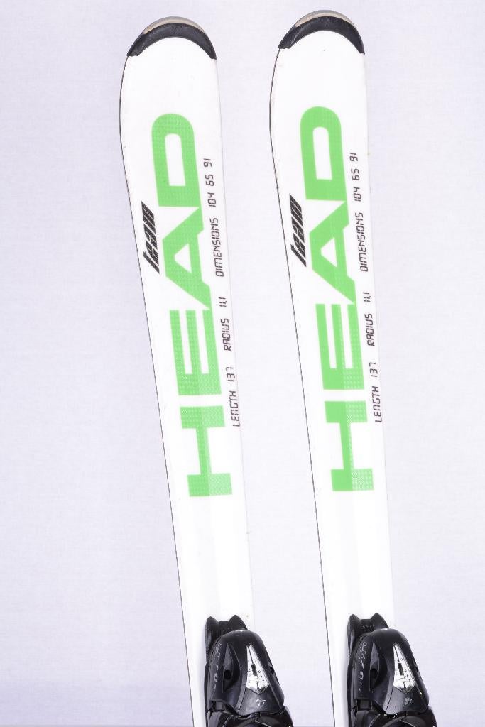 127 137 kinder ski's HEAD SUPERSHAPE TEAM, green, Sport en Fitness, Skiën en Langlaufen, Gebruikt, 100 tot 140 cm, Ophalen of Verzenden