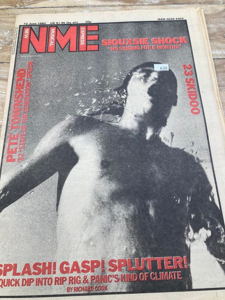 NME 1982 RIP RIG &PANIC Pete Townshend BLACK UHURU Siouxsie, Boeken, Ophalen of Verzenden, Muziek, Film of Tv