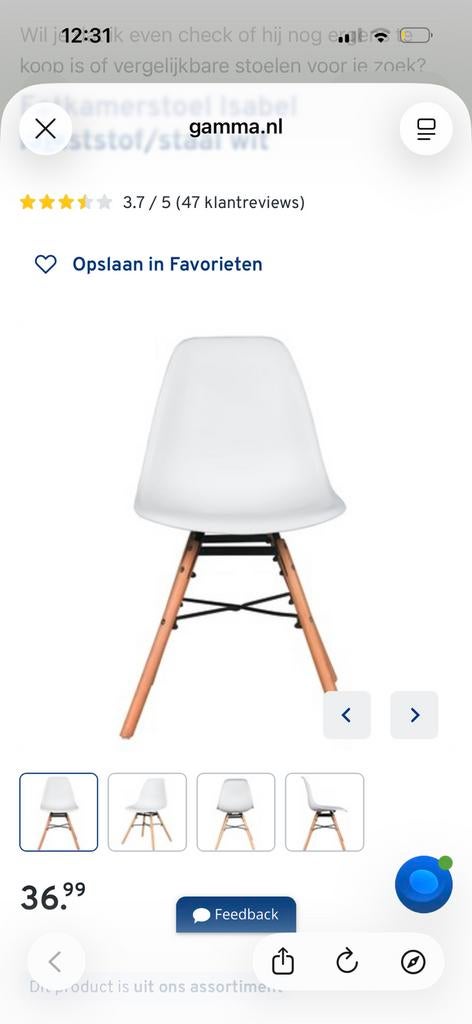 Witte kuipstoel, Twee, Wit, Nieuw, Modern