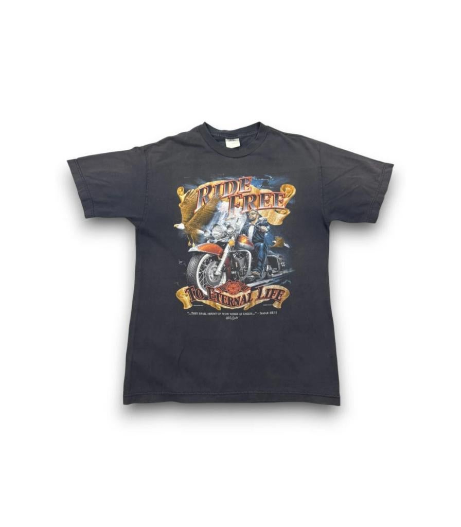 eternal life biker jesus tee – large – vintage shirt, Kleding | Heren, T-shirts, Vintage, Maat 52/54 (L), Vintage, Vintage