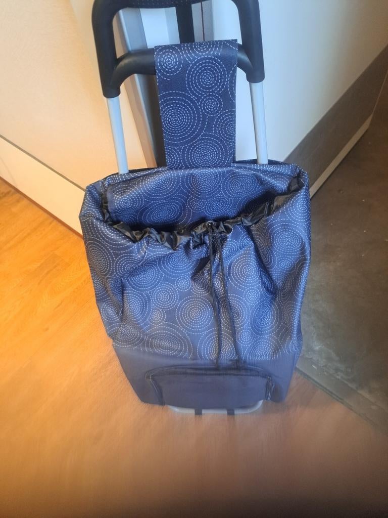 Boodschappenwagentje donker blauw, Ophalen of Verzenden, Zo goed als nieuw, Blauw, 30 cm of meer