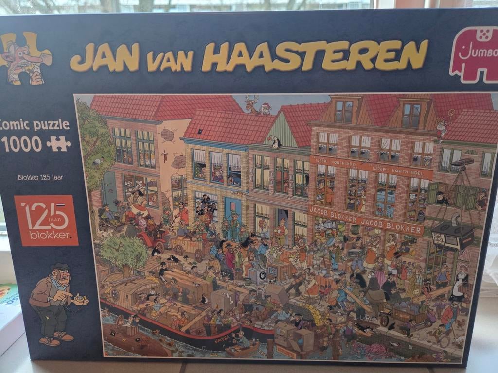 Jan van Haasteren Blokker 125 jaar puzzel 1000 stukjes, Ophalen, 500 t/m 1500 stukjes, Zo goed als nieuw, Legpuzzel