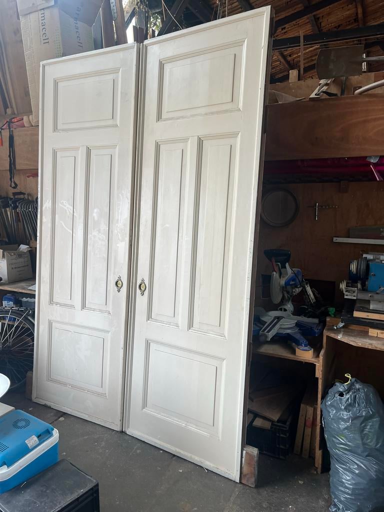 2 Schuifdeuren uit grachtenpand 270x182cm, Ophalen, Gebruikt, Binnendeur, Schuifdeur