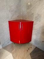 Design badkamerkast hoogglans rood - gebogen uniek model, Ophalen, Minder dan 50 cm, Overige typen, Zo goed als nieuw
