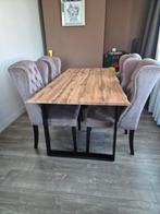 Eettafel met stoelen, Ophalen, Gebruikt, Modern, 4 tot 6 stoelen