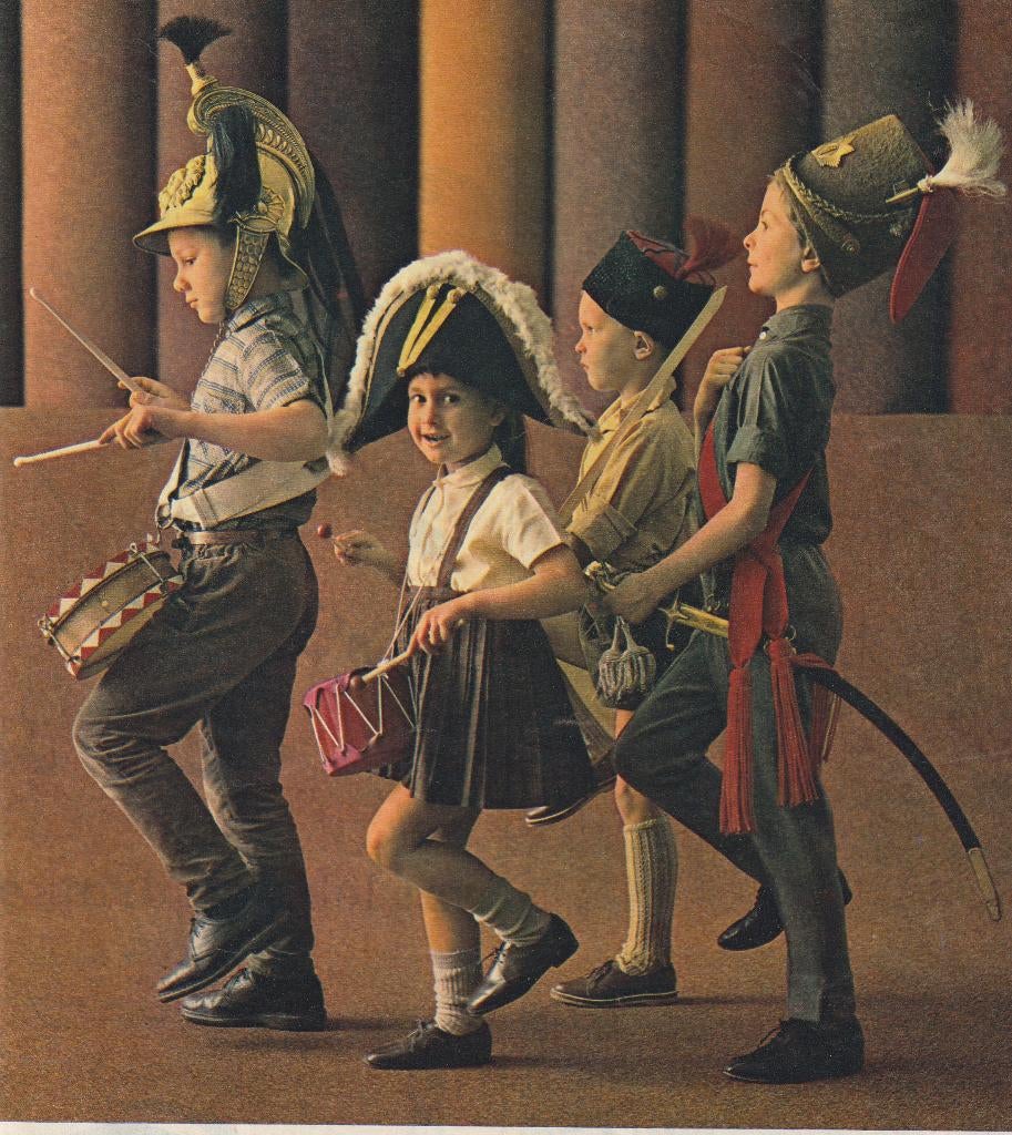 Retro reclame 1966 Bego Goirle jongetjes doen de mars, Verzamelen, Retro, Verzenden, Overige typen