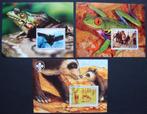 - 705 - 3 Blokken met diverse Dieren., Verzenden, Gestempeld, Dier of Natuur