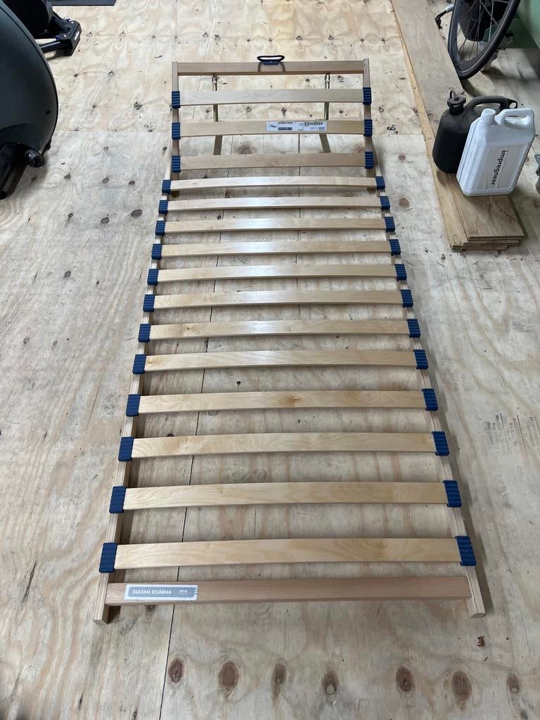 2x Lattenbodem met verstelbare kopsteun 200x80cm, Ophalen, Gebruikt, Eenpersoons, 80 cm