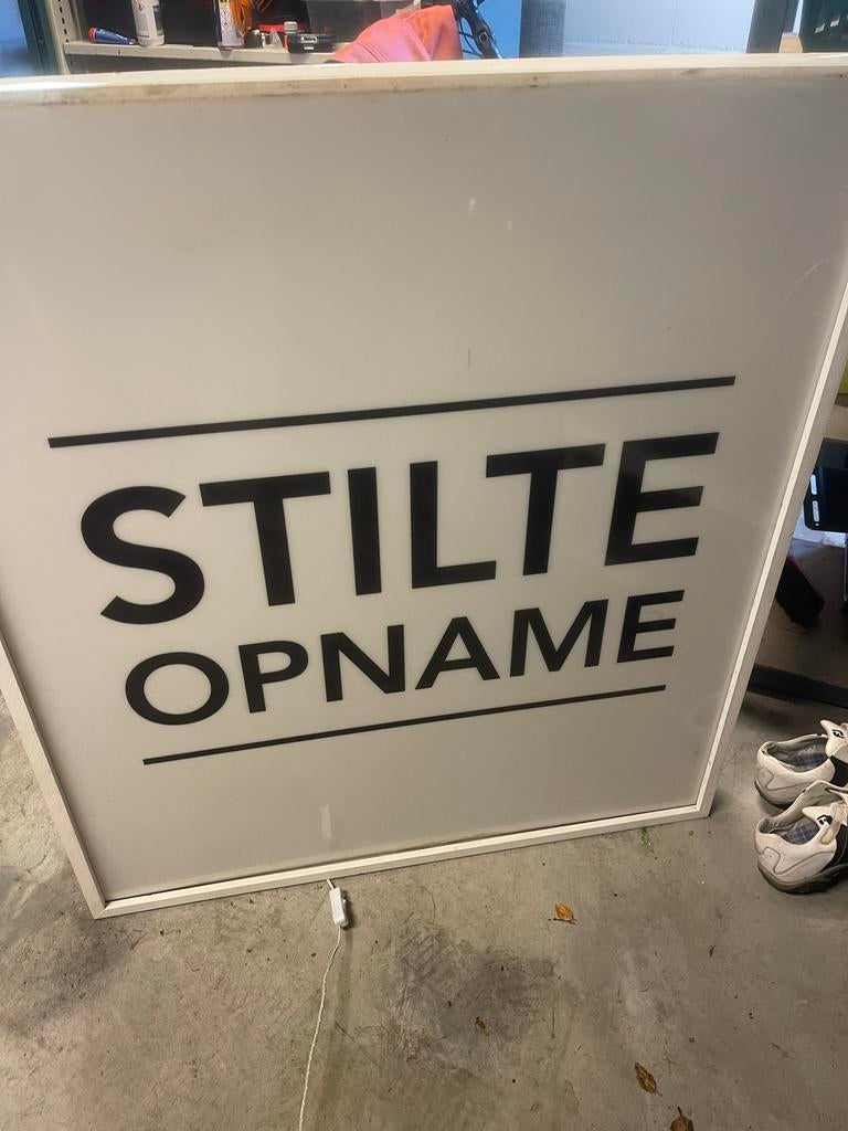 Lichtbak 'STILTE OPNAME' - Ideaal voor studio of kantoor, Ophalen of Verzenden, Gebruikt