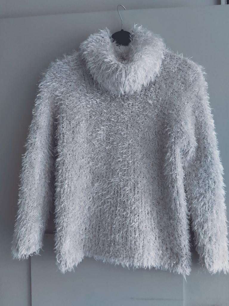 Pakket 2 x fluffy col trui maat s licht roze en grijs, Ophalen of Verzenden, Zo goed als nieuw, Maat 36 (S), Roze