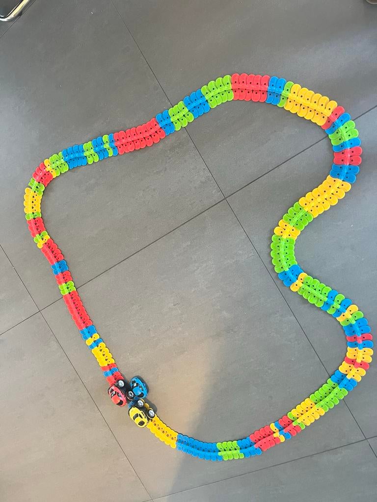 Smoby Flexxtreme racebaan met extra autootje, Overige merken, Ophalen of Verzenden, Met looping, Elektrisch