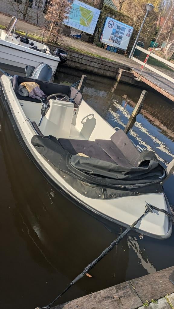 Complete Sea Finder 435 met Yamaha 15pk +ligplaats Akersloot, Ophalen, Gebruikt