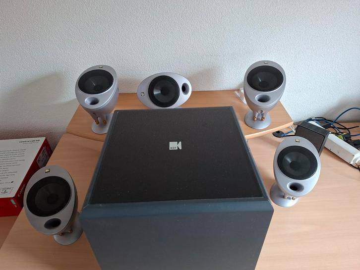 KEF surround set met 5 speakers en subwoofer, Audio, Tv en Foto, Luidsprekers, 120 watt of meer, Overige merken, Ophalen of Verzenden
