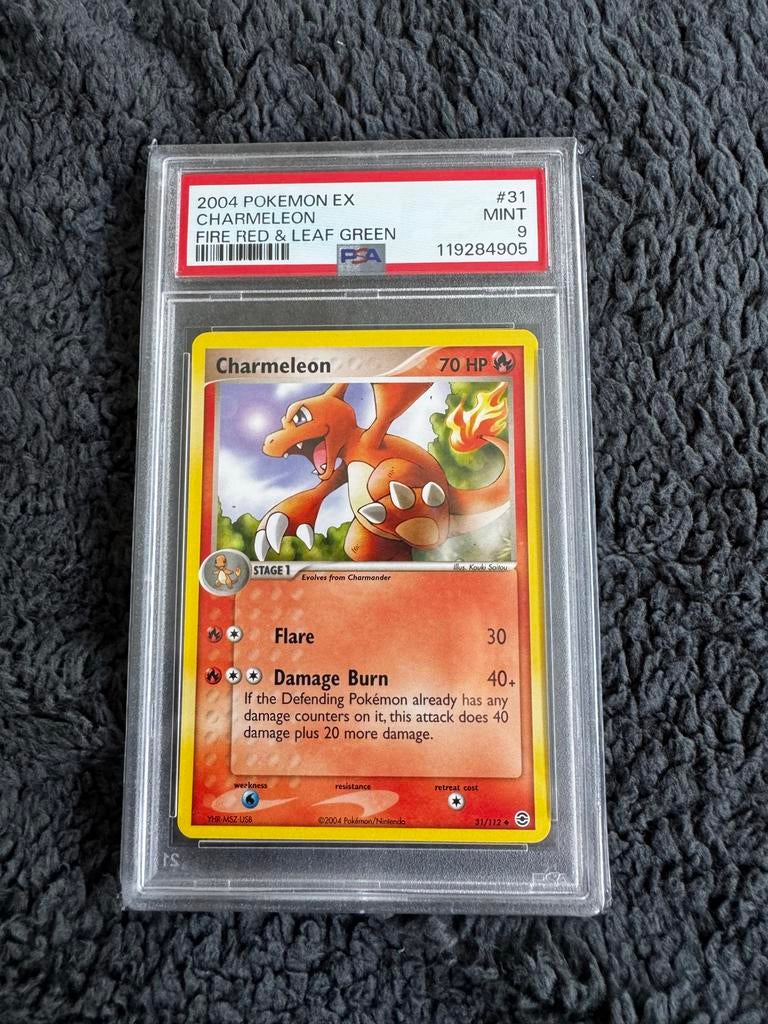 Charmeleon #31 PSA 9 MINT - 2004 Pokémon EX Fire Red & Leaf, Ophalen of Verzenden, Zo goed als nieuw, Losse kaart