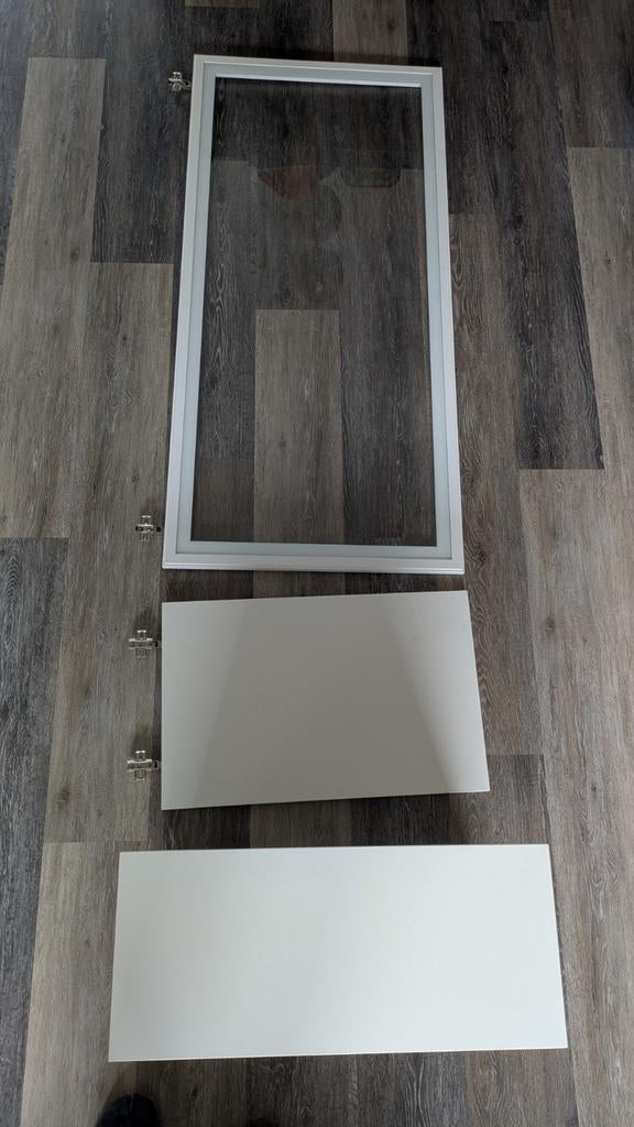 Ikea Besta vitrinekast deur en lade wit, Ophalen, Besta, Gebruikt, Glas