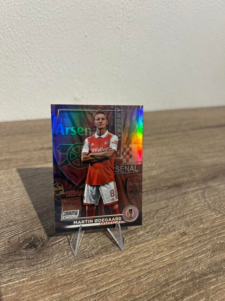Martin Ødegaard 2022-23 Topps Stadium Club Chrome #87 Refrac, Ophalen of Verzenden, Zo goed als nieuw, Plaatje